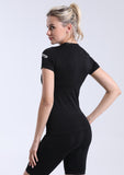 Women's NeverStop Letter short sleeve sports T-shirt