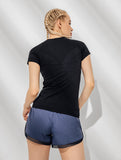Women's Breathable High Elastic  short sleeve T-shirt