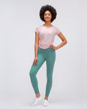Women's back open loose fit yoga wear top T shirt