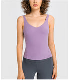 Women's tight Training V-neck Soft Crop Tank Top Women