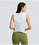 Women Sport Yoga Top Thin Fitness Sleeveless  Quick Dry Vests Loose Running T-Shirt