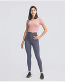 Women's tight O neck smooth fabric T-shirt
