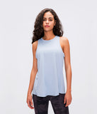 Lady's  racerback bowknot open back t-shirt workout stringer women custom tank top