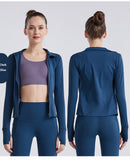 Women's New arrival yoga jacket plus size with zipper and pocket sports top coat