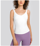 Women's tight Training V-neck Soft Crop Tank Top Women