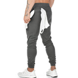 Mens Running Joggers Pants Athletic Tapered Workout Sweatpants with Zipper Pockets