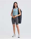 Women Sport Yoga Top Thin Fitness Sleeveless  Quick Dry Vests Loose Running T-Shirt
