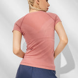 Women's Breathable High Elastic  short sleeve T-shirt