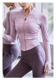 Women's Full Zip Athletic Jackets with Thumb Holes