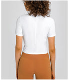 Women's yoga wear top short T shirt