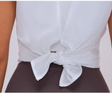 Women's back open loose fit yoga wear top T shirt