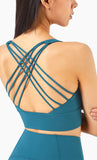 High impact sports training cross back yoga bra