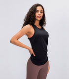 Lady's  racerback bowknot open back t-shirt workout stringer women custom tank top