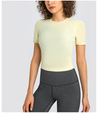 Women's yoga wear top short T shirt