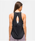 Fitness Dry breathable women's running tank top sports top