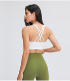 mesh center high impact O-neck fitness yoga bra