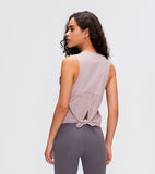 O-Neck Breathable Lightweight Sports Yoga Vest Wear Women's Tank Tops