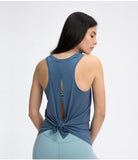 Yoga Vest Women Coverall Running Sleeveless Loose T-Shirt Sports Vest Gym Tank Top