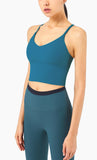 V neck beauty back yoga bra