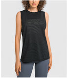 Breathable see through  Loose Fitness Yoga Blank Long Cami Tank Top for Women Gym
