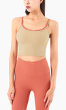LU sports training bra color matching straps beuty back yoga top bra