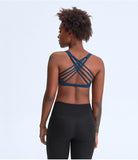 Straps cross back sexy yoga vest top bra for fitness wear