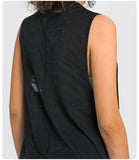 Breathable see through  Loose Fitness Yoga Blank Long Cami Tank Top for Women Gym