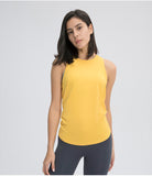 Yoga Vest Women Coverall Running Sleeveless Loose T-Shirt Sports Vest Gym Tank Top
