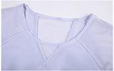 Women's back open loose fit yoga wear top T shirt