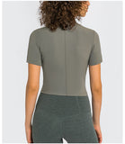 Women's yoga wear top short T shirt