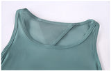 Fitness Dry breathable women's running tank top sports top