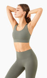 New arrival high impact sports bra with hooks back cross padded yoga bra
