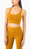 High impact sports training cross back yoga bra