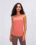Lady's  racerback bowknot open back t-shirt workout stringer women custom tank top