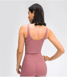 Sexy yoga moisture absorption sweat  elastic tight yoga vest tank tops
