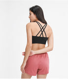 mesh center high impact O-neck fitness yoga bra