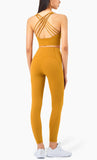 High impact sports training cross back yoga bra