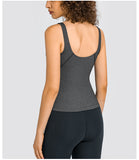 Women's tight Training V-neck Soft Crop Tank Top Women