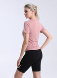 Women's Seamless Quick Dry Tight Yoga T-shirt