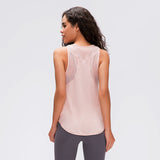 Lady's workout t-shirt casual yoga tank top
