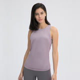 Yoga Vest Women Coverall Running Sleeveless Loose T-Shirt Sports Vest Gym Tank Top