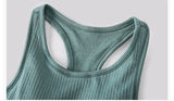 fitness sleeveless  sport vest   short tank top with tight straps for ladies