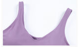 Women's tight Training V-neck Soft Crop Tank Top Women