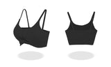 Women's Light Support Plunge Yoga Sports Bra Crop Tank Tops