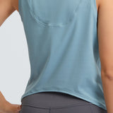 Women Sport Yoga Top Thin Fitness Sleeveless  Quick Dry Vests Loose Running T-Shirt