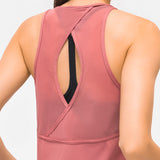 Fitness Dry breathable women's running tank top sports top