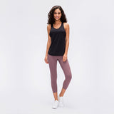 Lady's workout t-shirt casual yoga tank top
