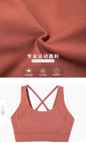 New arrival high impact sports bra with hooks back cross padded yoga bra
