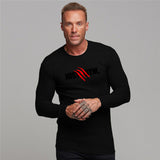 Men's Words Print Outdoor Long  Sleeve T-Shirt