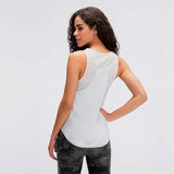 Lady's workout t-shirt casual yoga tank top